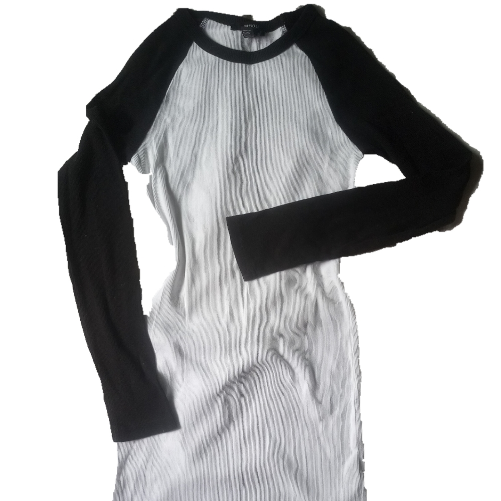 Baseball sleeve mini dress , forever 21, size large